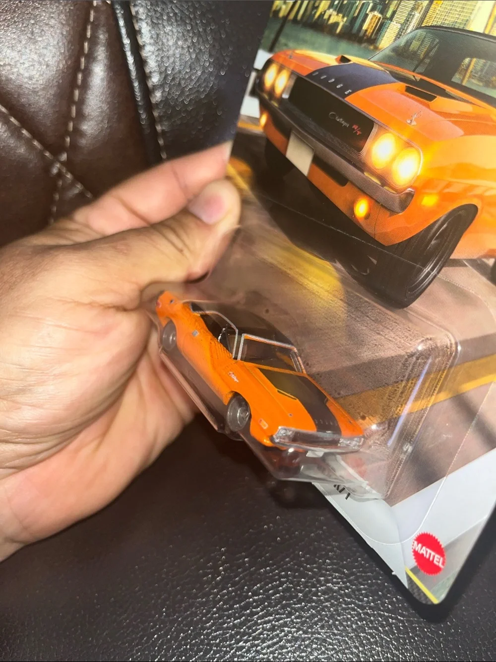 Hot Wheels Premium Fast & Furious Orange Dodge Challenger Toy Car